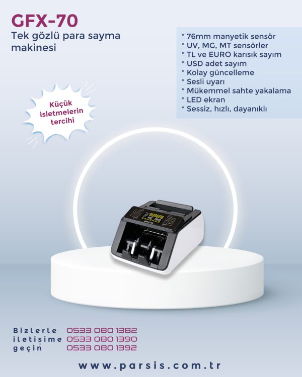 gfx70 SAMUTO Model-70 TL EURO para sayma makinesi 1