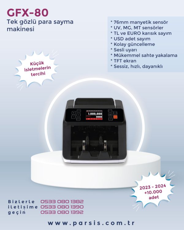 SAMUTO Model-80 TL EURO Para Sayma Makinesi 3