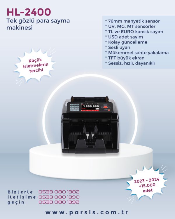 SAMUTO Model-2400 TL EURO para sayma makinesi