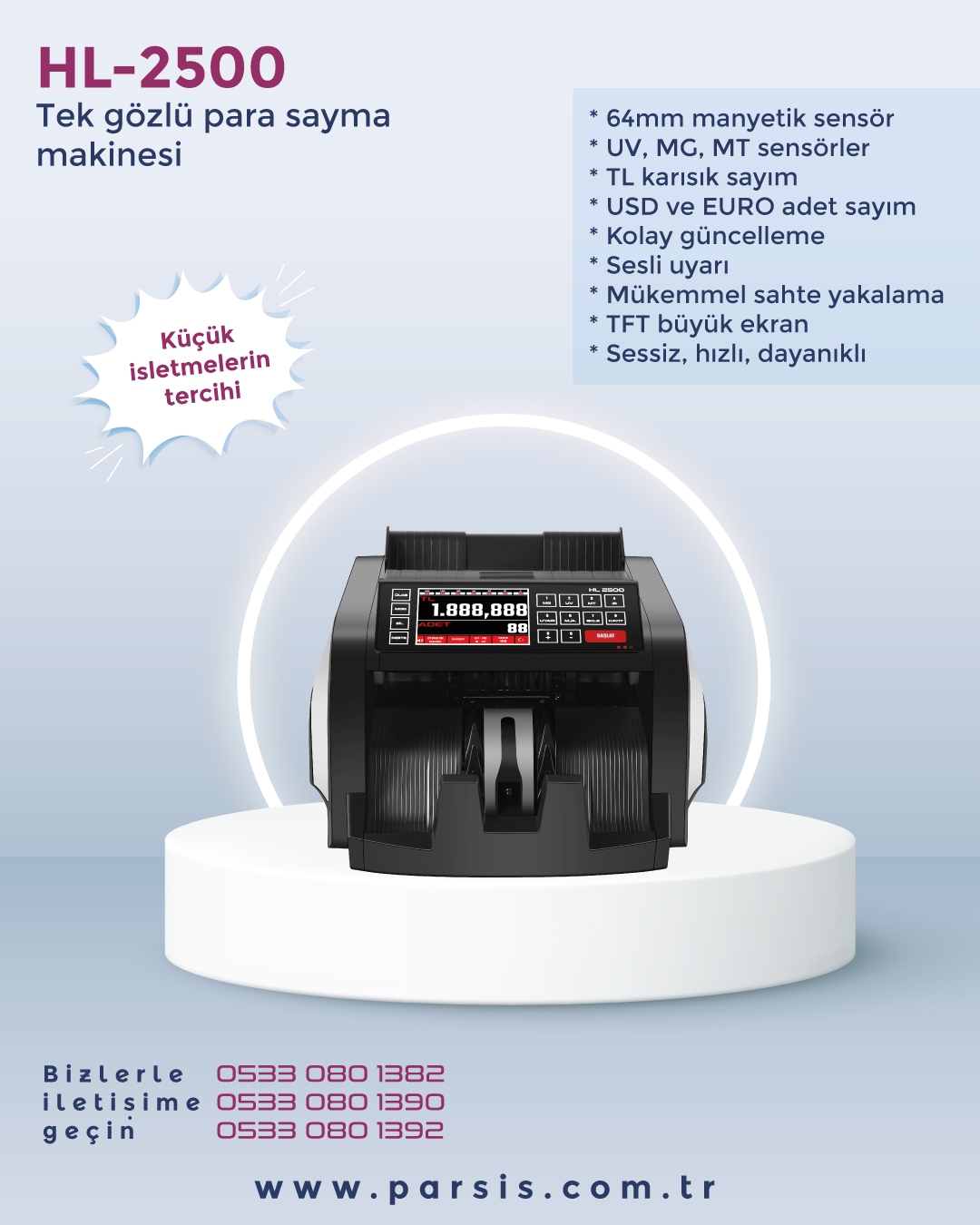 SAMUTO Model-2500 TL karışık para sayma makinesi
